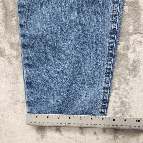 Vintage 90s LEE Riders Jeans Womens 18WL LONG Blue High Rise Tapered Leg Mom - Picture 10 of 11